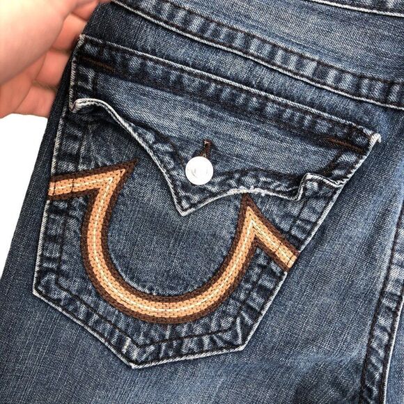 True Religion Jeans Size 34 SLIM Blue - Picture 7 of 8